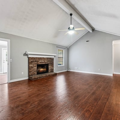 Vaulted living room