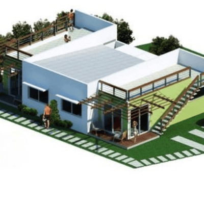 Aerial w/ Roof Top Balcony