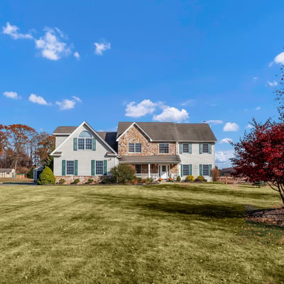 Set back from the street on 1.8 open, level-perfect acres.