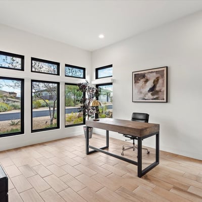 Comfortable casita interior offering modern finishes and flexible living space. Perfect for guests or a quiet workspace in this Scottsdale home.