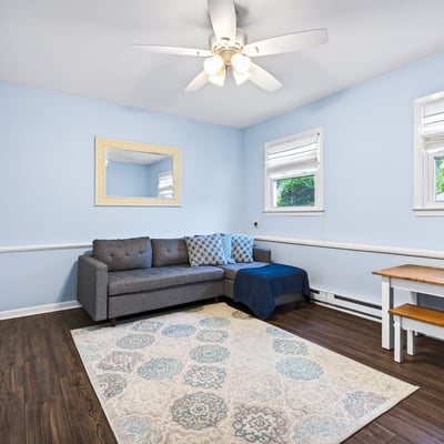 Bright and airy family room.