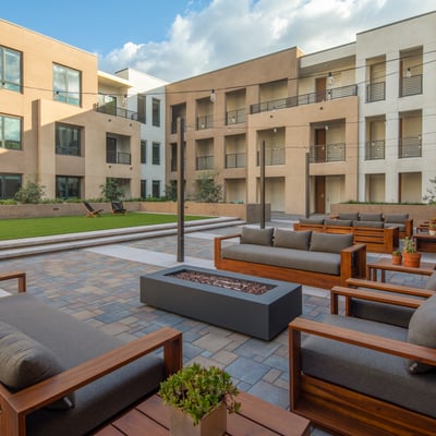 Courtyard with Fire Place and Seatings