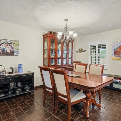 View of the dining area.