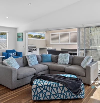 Bright and airy living space featuring modern furnishings and seamless indoor-outdoor flow for easy entertaining.