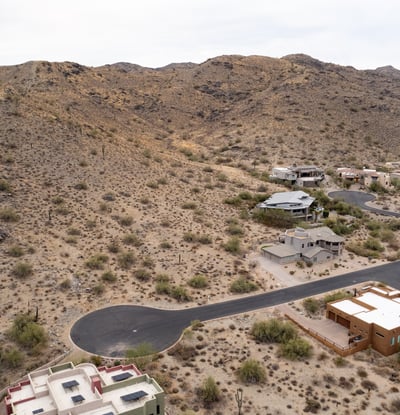 Sweeping aerial views capture the beauty of the Phoenix valley from this elevated desert homesite. Surrounded by mountain scenery and luxury properties, this lot offers exceptional custom build possibilities.