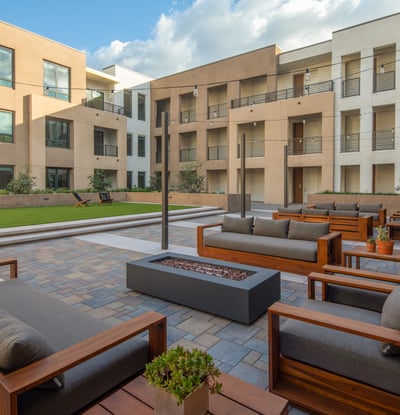 Courtyard with Fire Place and Seatings