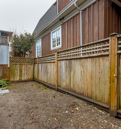 This spacious outdoor area features a private setting, perfect for gardening or outdoor activities.