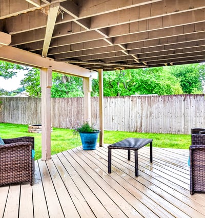 Patio offers an outdoor retreat.