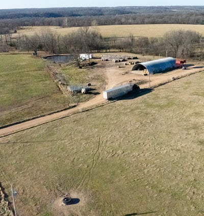 Big Spring Ranch hay and just bast is the north property line. The north side of the road is neighboring property.