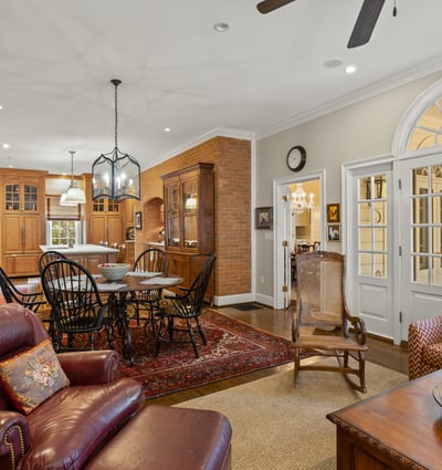 Informal sitting and eating area off kitchen
