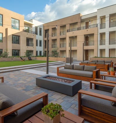 Courtyard with Fire Place and Seatings