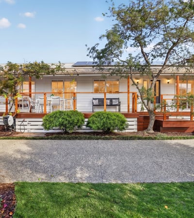 Contemporary home featuring spacious outdoor living areas and modern amenities, ideal for entertaining and relaxation.