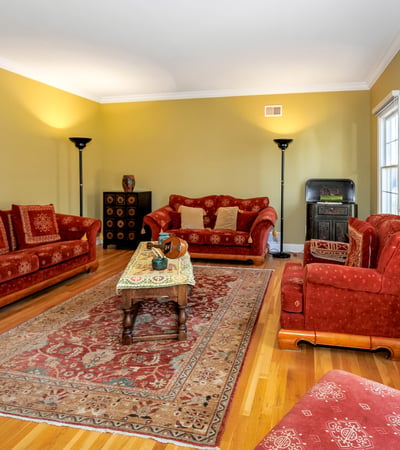 The Living Room is spacious and bright.