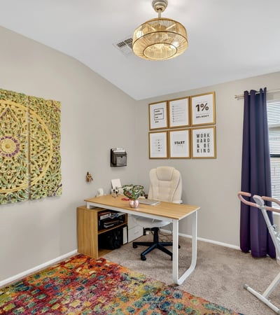 Adaptable space for office, bedroom, or hobbies. Bright and functional layout fits a variety of needs in this Casa Grande home.