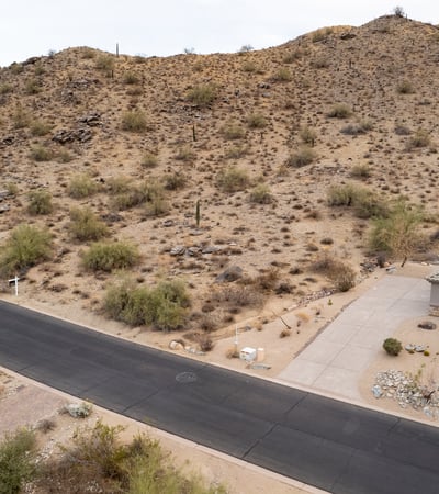 Elevated desert homesite featuring rugged mountain scenery and peaceful natural surroundings in Phoenix. Ideal for building a luxury custom home with privacy and breathtaking Arizona landscape views.