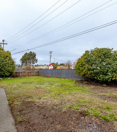 Spacious outdoor area offers potential for landscaping or recreation in a convenient, accessible location.