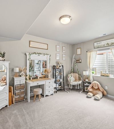 Bedroom in basement.