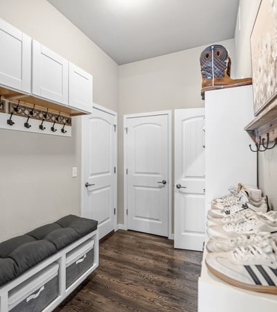 Mudroom off the garage
