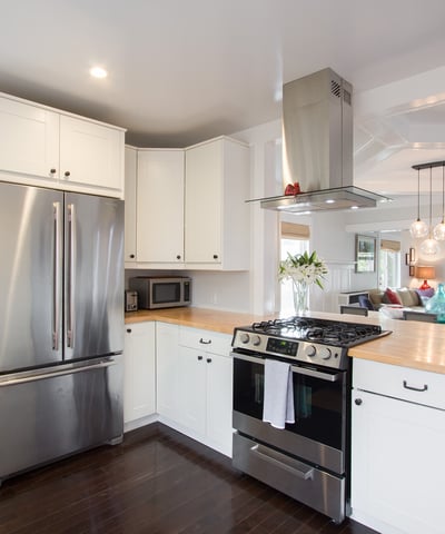 Modern kitchen with island. Entertain while you cook.