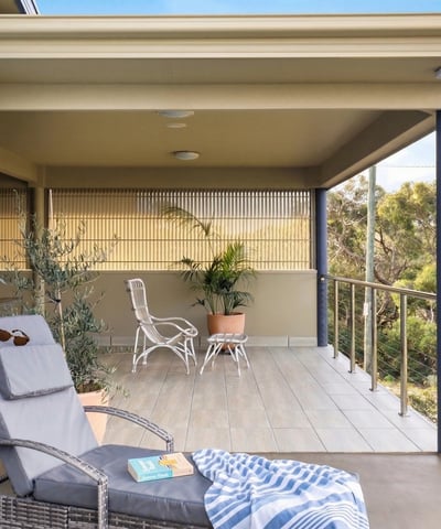Breezy outdoor terrace with modern seating, perfect for soaking up the sun and enjoying nature.