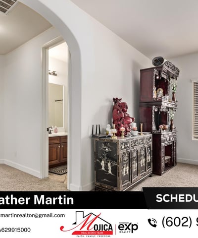Filled with natural light, this loft area offers flexibility for modern living needs. Plush carpeting and open railing details contribute to the comfortable layout of this Glendale residence.