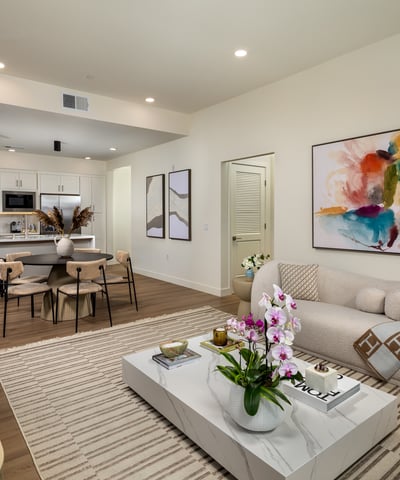 Living Room with Open Floor Plan - 3Bedrooms 3 Baths Plan