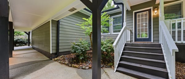 Entrance from the patio to the sunroom.