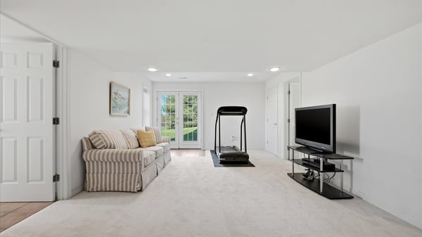 Finished Walkout Basement with Double Doors