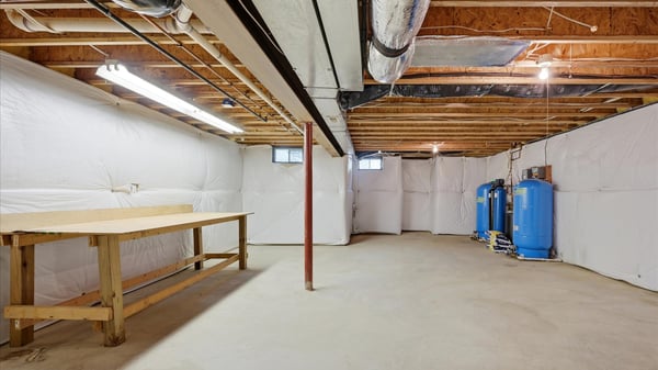Unfinished Storage Area in Basement