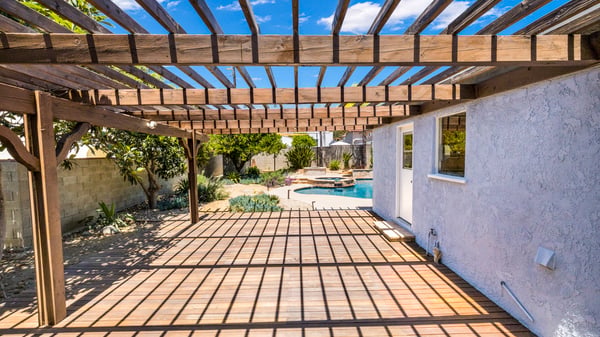 Huge patio and pool area