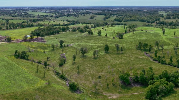 Panning south east. North Corral on left, Ranch manager's home on the right.