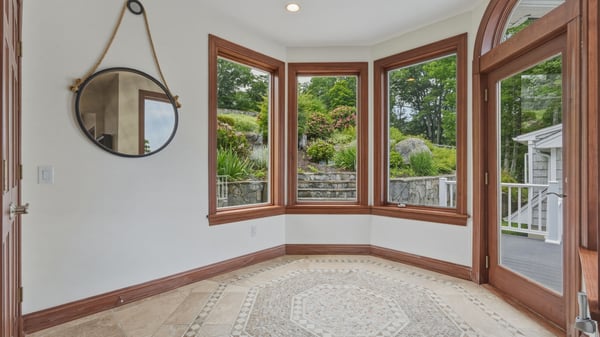Formal foyer with tile floor
