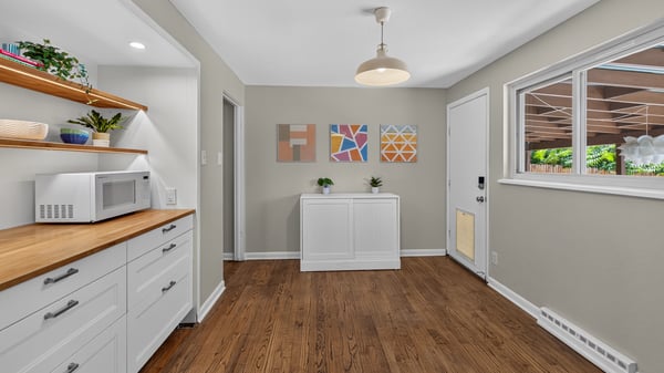 Dining Room With Built in Storage