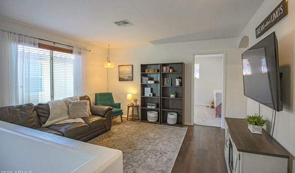 Inviting upstairs loft offering comfortable living space, abundant natural light, and flexible functionality for today's changing lifestyle needs.