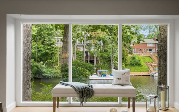 Lake views from living room