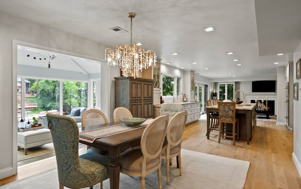 Dining area and kitchen