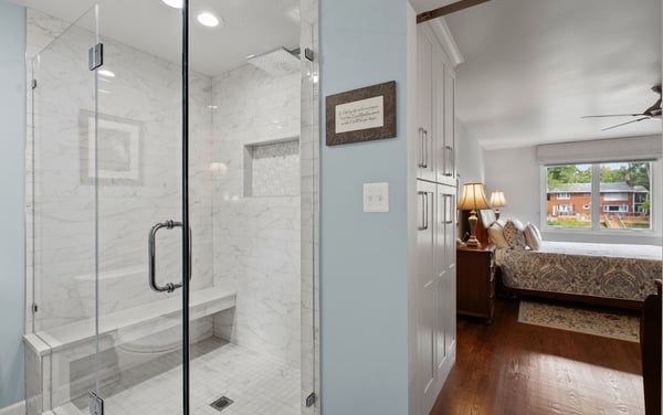 Primary bathroom's shower