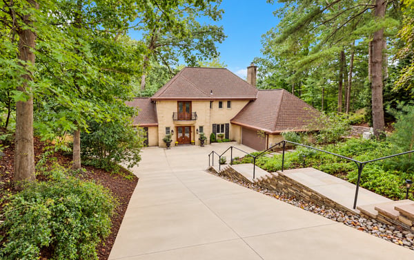 Front of home featuring new heated driveway