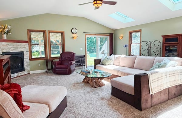 Family Room w/ New Sliding Glass Door 2023
