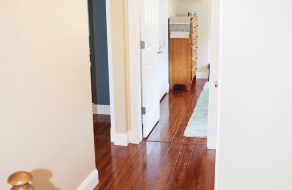 2nd Floor Hallway w/ Wood Laminate, Linen Closet & Attic Hatch
