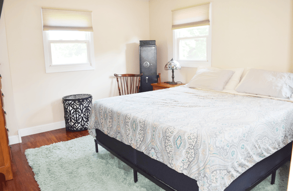 Primary BR w/ Cordless Shades & Wood Laminate Flooring