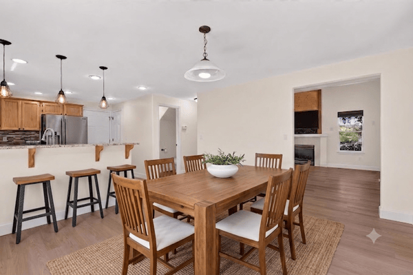 Virtually Staged Dining Room