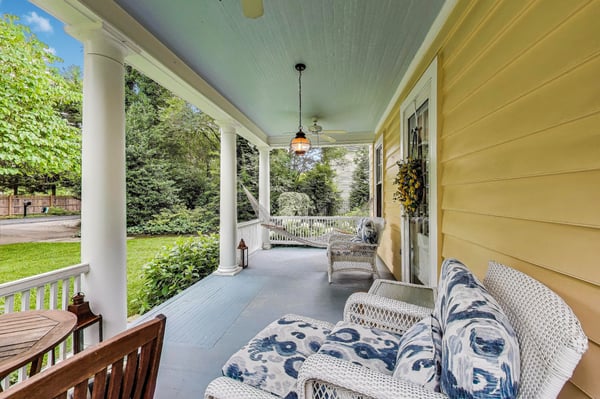 Can you imagine summer evenings on this porch?