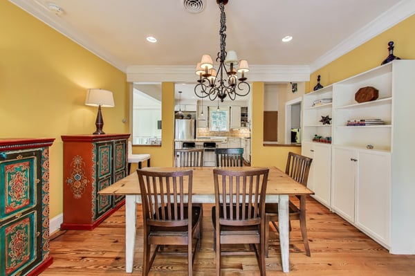 Dining Area with French Doors Leading to Patio