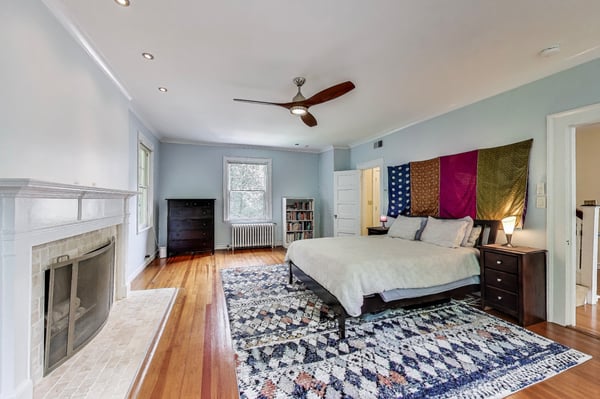 Primary Bedroom with Fireplace - What Ambience!