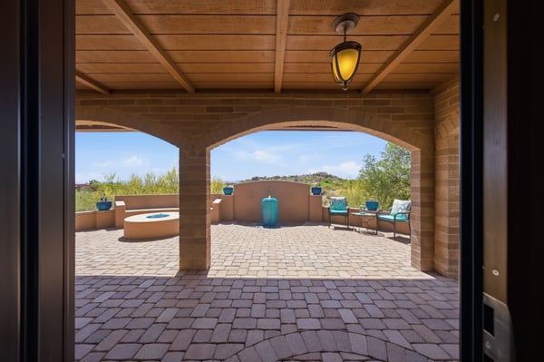 Step into an open patio space with picturesque views, perfect for outdoor gatherings and relaxation.