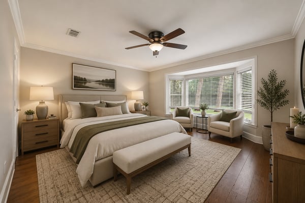 Staged Primary Bedroom