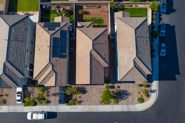 Modern homes with spacious layouts and well-maintained exteriors, situated in a vibrant community.