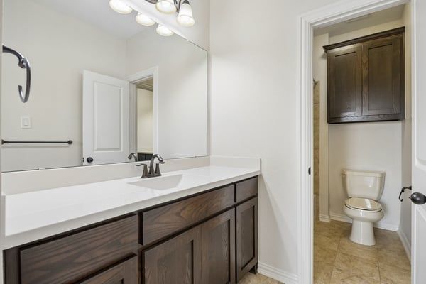 Jack and Jill bath with separate sink