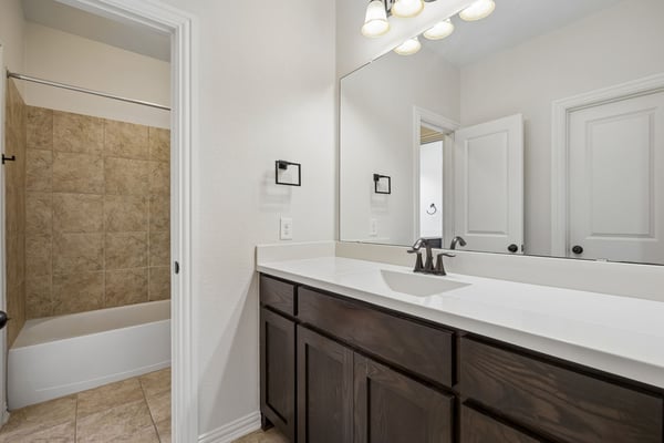 Jack and Jill bath with separate sink